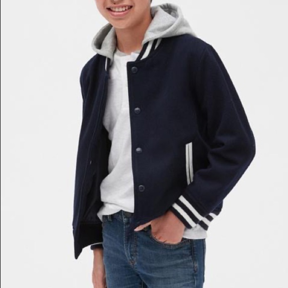GAP Boys Blue Varsity Jacket